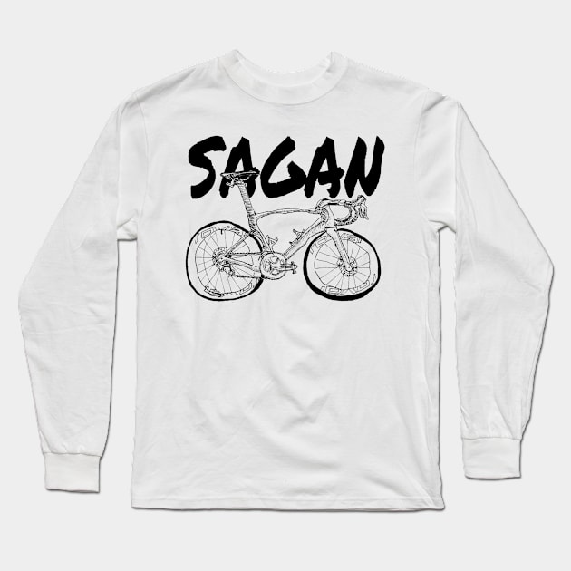 S-Works Sagan Bicycle Drawing Long Sleeve T-Shirt by eVrydayART